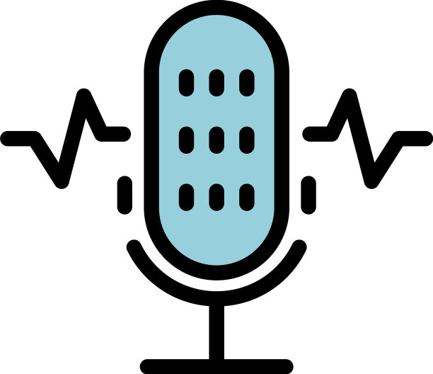 录制麦克风图标颜色轮廓图片下载