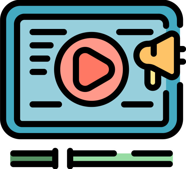 广告视频图标颜色轮廓图片下载