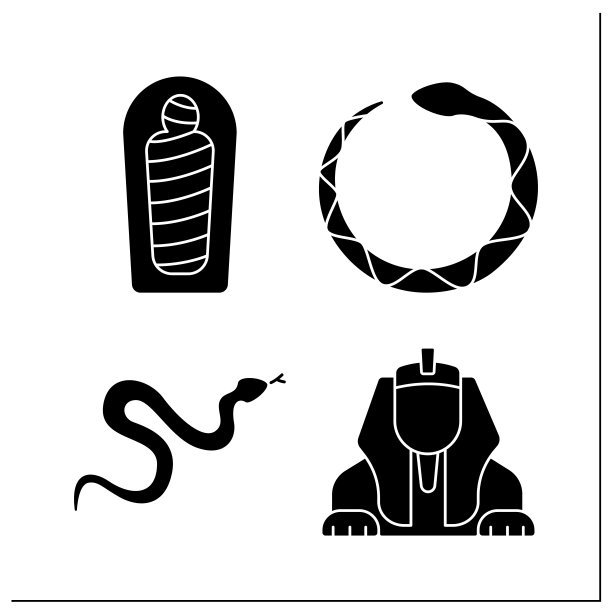 埃及象形文字图标设置图片下载