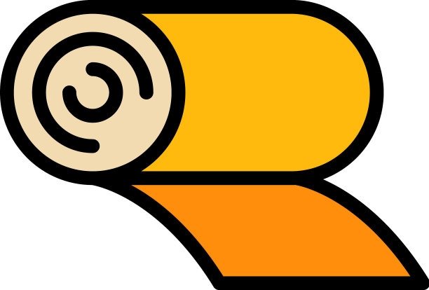 生物纸卷图标颜色轮廓图片下载