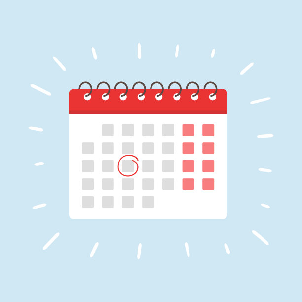 日历上有日期标记。矢量插图。图片下载
