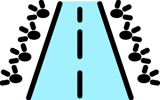 飞机跑道图标颜色轮廓图片下载