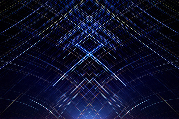 摘要模糊的光轨迹在天空中的恒星轨道，作为背景图片下载