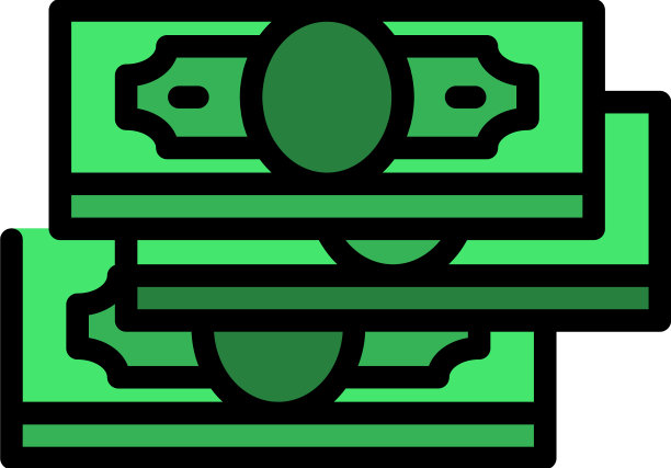 ATM现金转账图标颜色轮廓图片下载