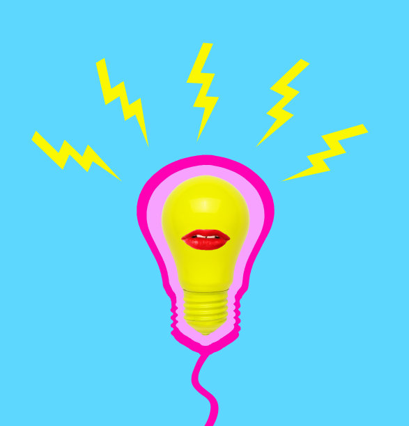 当代艺术拼贴。思想和能量的概念。图片下载