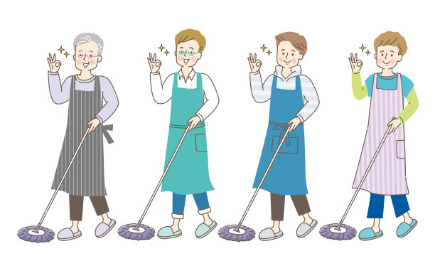 男清洁工的面部表情图片下载