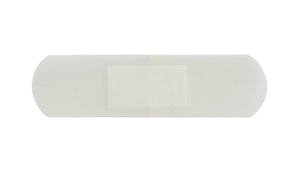 白色绷带援助条孤立在白色背景上图片下载