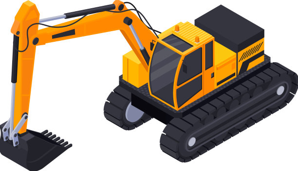 筑路挖掘机组成图片下载