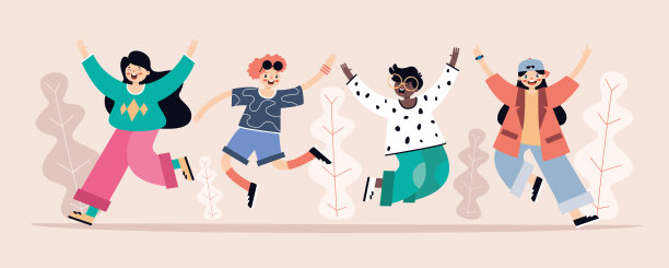 平面人物的青年概念图片下载