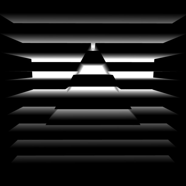 爆炸面观点的水平模式条纹、单色线和三角形图片下载