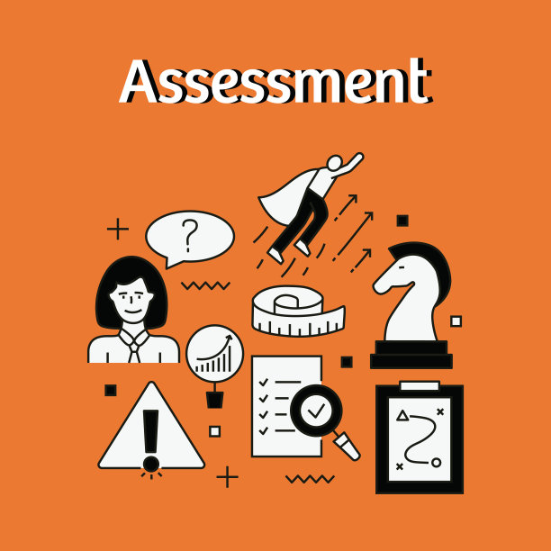 评估网页横幅概念与细线平面设计矢量插图。可应用于许多领域。简单的平面设计。图片下载