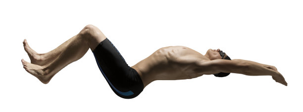 男子游泳运动员被隔离图片下载