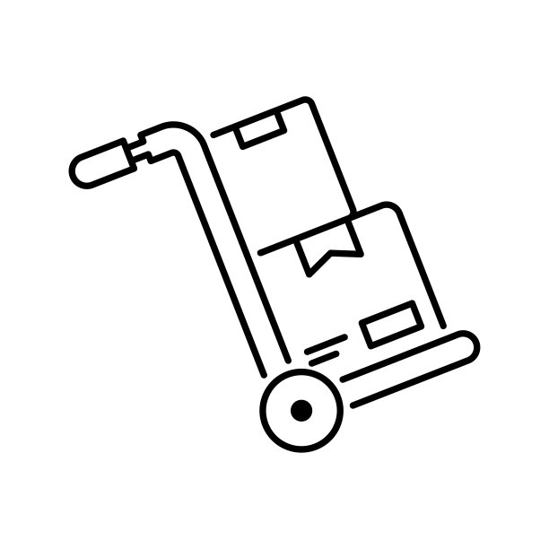 托盘桶矢量轮廓图标设计插图。白色背景的EPS 10文件上的装运和交付符号图片下载