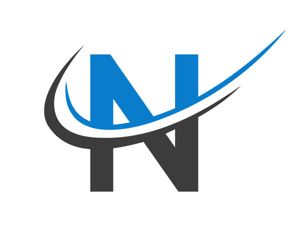 字母N标志矢量模板现代和简单的设计。N标志为商业和公司身份，现代，扁平和极简主义模板图片下载