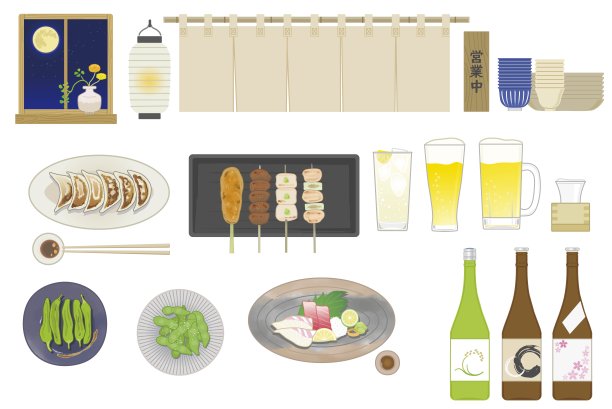 酒屋插图集图片下载