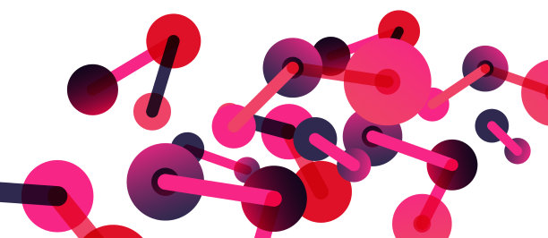 抽象背景的圆点由线连接图片下载