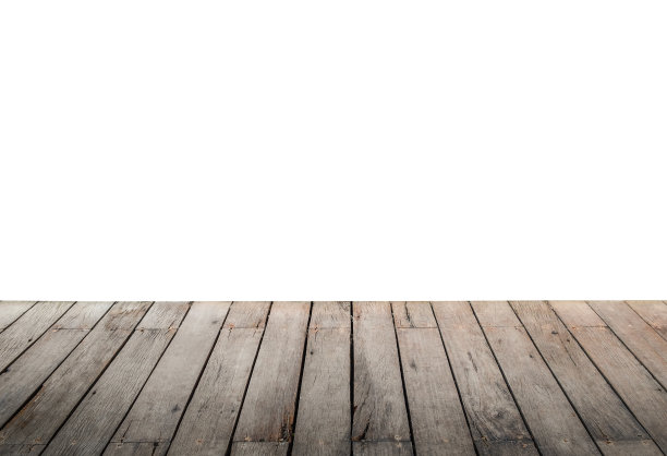 木桌空孤立在白色背景上图片下载