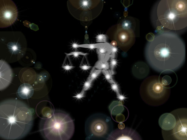 天秤座以星星为背景图片下载