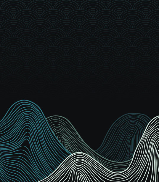 抽象的风景用彩色线条勾勒出波浪般的线条图片下载