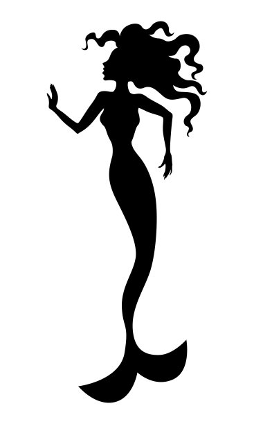 轮廓的美人鱼图片下载