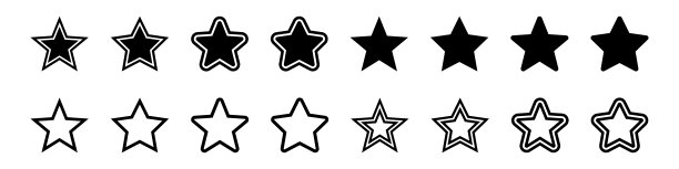星星图标合集矢量素材图片下载