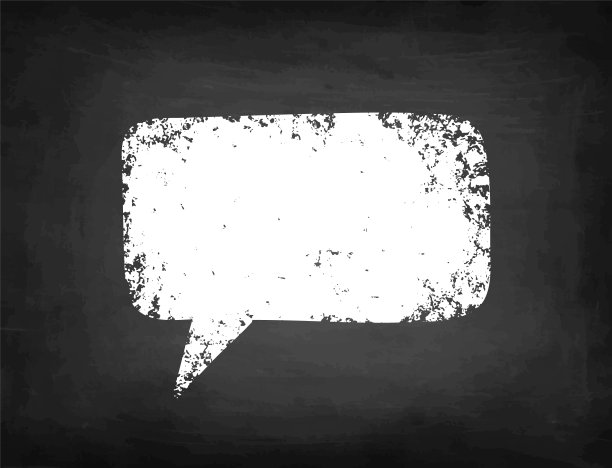 演讲气泡粉笔草图。图片下载