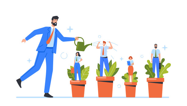 人力资源概念，人才发展，职业成长，培训或辅导，员工改进图片下载