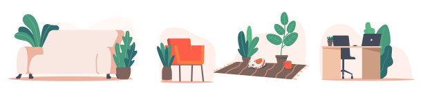 设置工作场所和家庭室内，空的工作空间的业务性质或自由职业者的办公桌，电脑，笔记本电脑图片下载