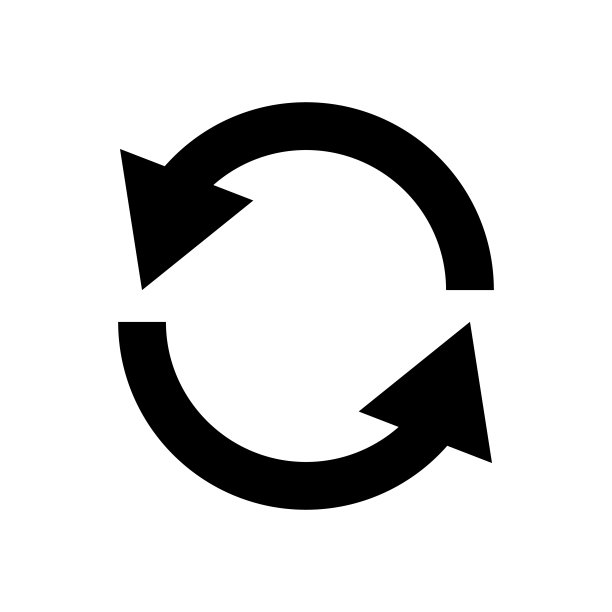 旋转回收符号图标。向量。图片下载
