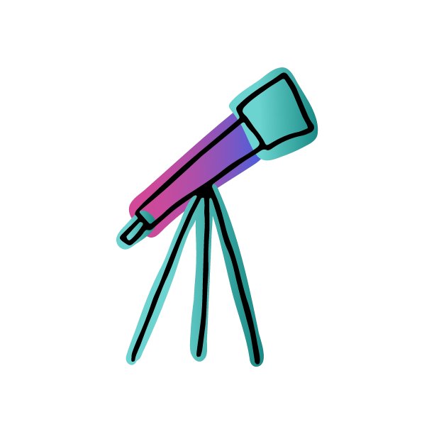 涂鸦望远镜图像。霓虹彩色显像图片下载