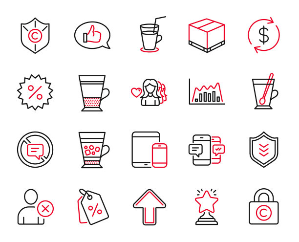 与折扣相关的行图标集图片下载