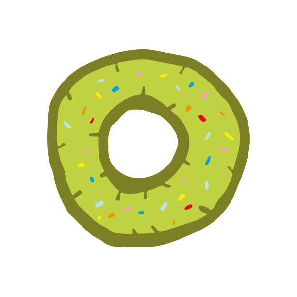 百吉饼图标。手绘矢量平面图形插图。白色背景上的孤立对象。隔离。图片下载