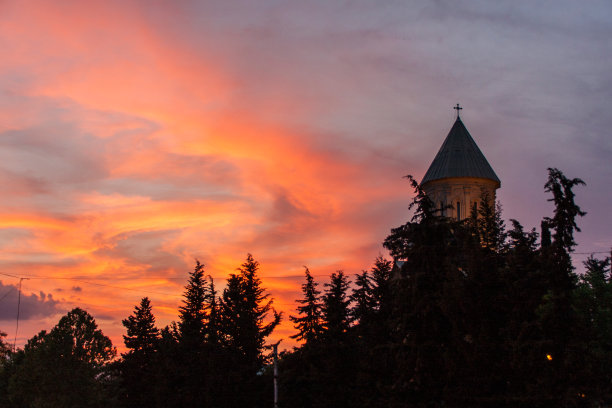 城市的日落图片下载
