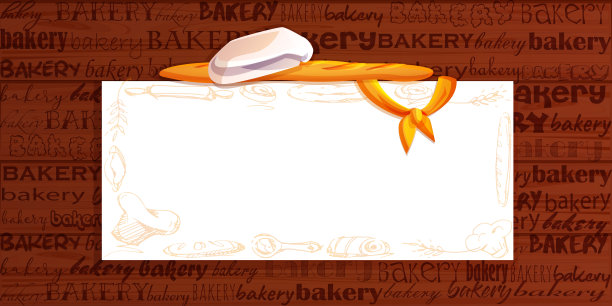 在一个质朴的环境与地方的手绘漫画风格的文本。创造性的面包店的概念。图形矢量插图在EPS 10格式。图片下载