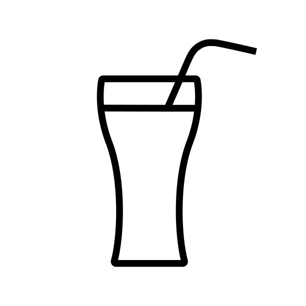 苏打线图标，矢量标志孤立在白色背景图片下载