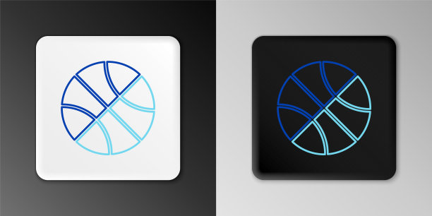 线篮球图标孤立在灰色背景上。运动的象征。色彩斑斓的轮廓的概念。向量图片下载