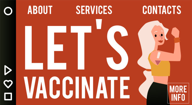 冠状病毒疫苗分布和医疗站点，平面矢量图。图片下载