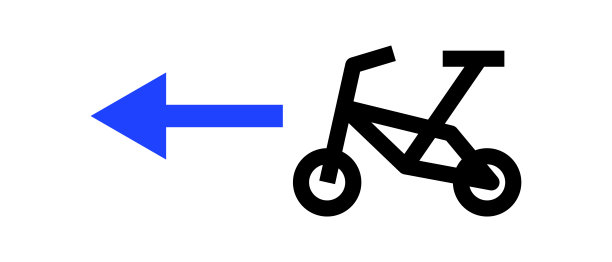 移动的自行车图标和箭头。向量。图片下载