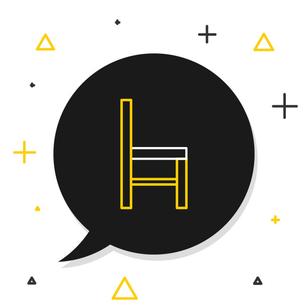 线条椅图标孤立在白色背景上。色彩斑斓的轮廓的概念。向量图片下载