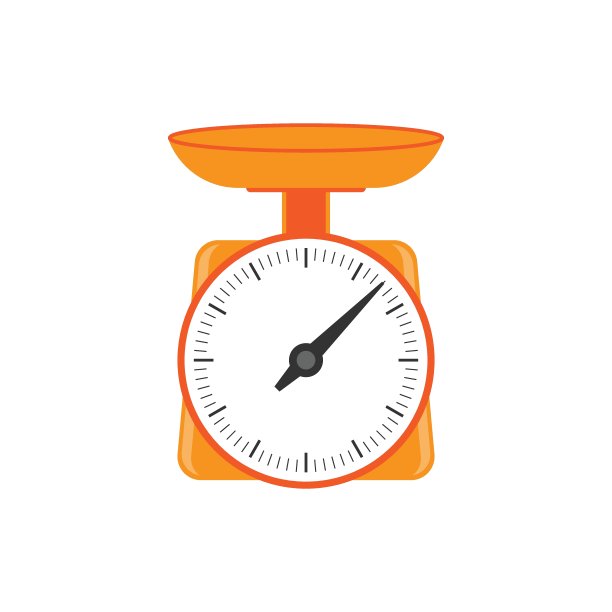 浴室体重秤图标在平坦的风格。质量测量矢量插图孤立的背景。超重标牌经营理念。图片下载