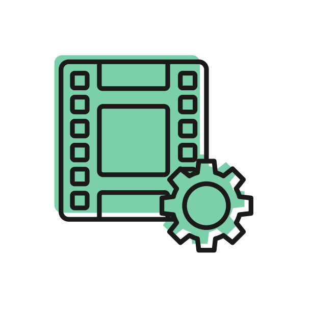 黑线播放视频图标孤立在白色背景上。薄膜带标志。向量图片下载