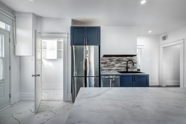 加拿大蒙特利尔，旧建筑2楼的豪华装修公寓图片下载