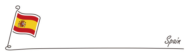 西班牙国旗和副本空间，手写风格图片下载
