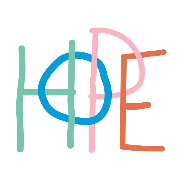 向量插图与字母单词希望。图片下载