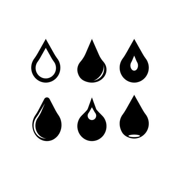 水滴图标。抽象的水滴。雨图标。图片下载