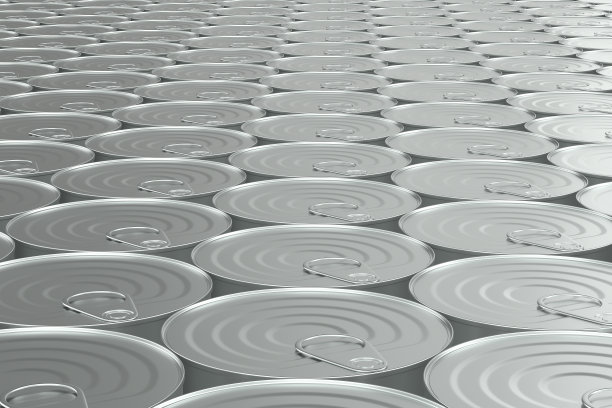 封闭的金属罐在白色背景。孤立的3 d演示图片下载