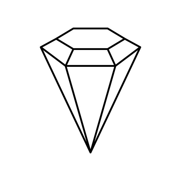 菱形线图标，符号或象形文字。矢量插图孤立在白色背景上。每股收益10图片下载