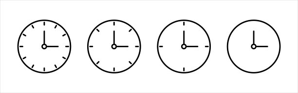 时钟图标集。时间。一生。孤立背景上的矢量。每股收益10图片下载