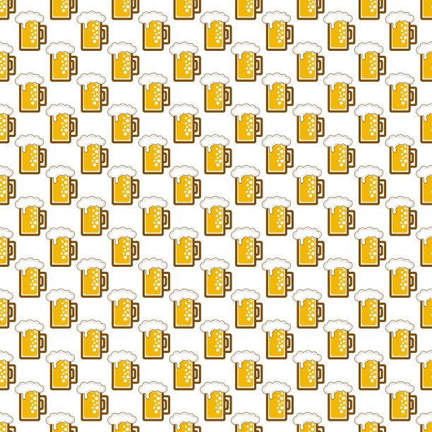 无缝啤酒图案背景图片下载