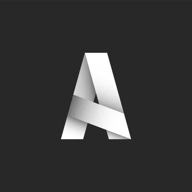 logo采用3d字体粗体排版设计元素，纸剪条纹黑白渐变，创意身份时尚精品会徽图片下载